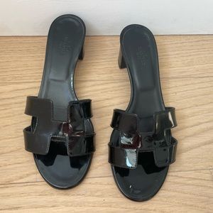 Hermes heel sandals size 37.5
